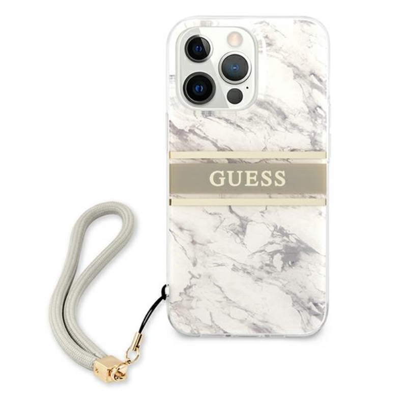 Guess Marble Strap - Etui iPhone 13 Pro (szary)