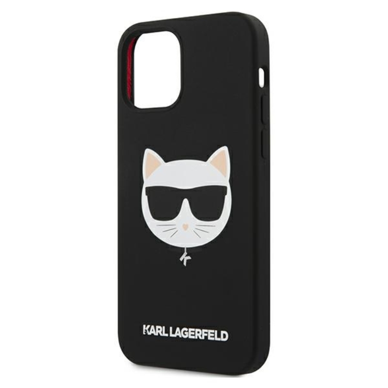 Karl Lagerfeld Choupette Head Silicone - Etui iPhone 12 / iPhone 12 Pro (czarny)