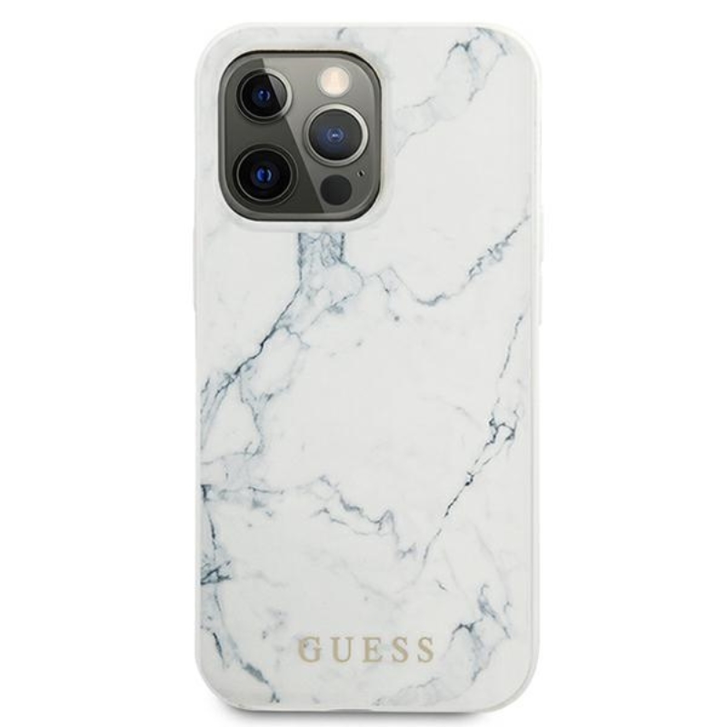 Guess Marble - Etui iPhone 13 Pro Max (biały)