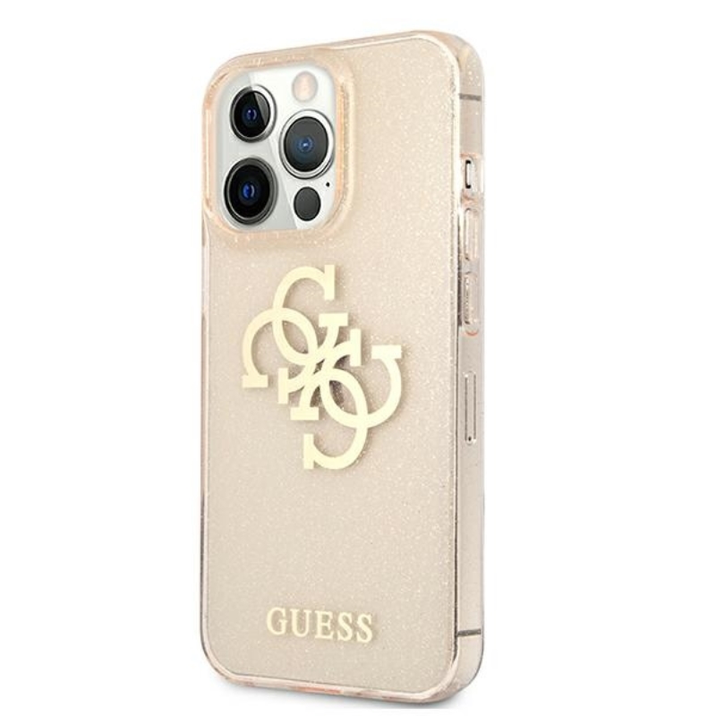 Guess Glitter 4G Big Logo - Etui iPhone 13 Pro (złoty)