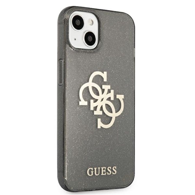 Guess Glitter 4G Big Logo - Etui iPhone 13 (czarny)