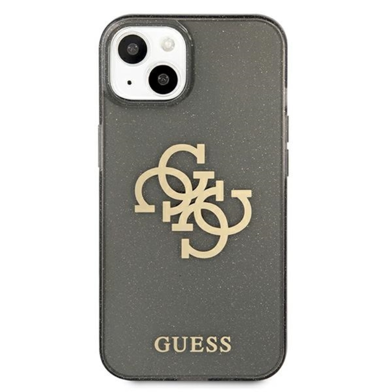 Guess Glitter 4G Big Logo - Etui iPhone 13 mini (czarny)