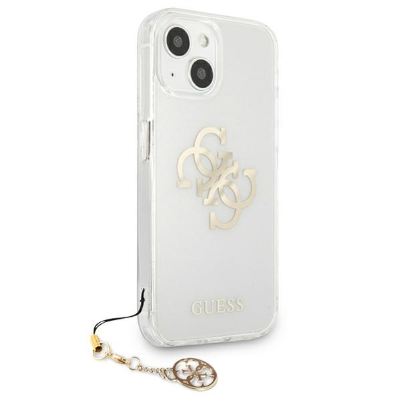 Guess 4G Big Logo Charm Gold- Etui iPhone 13 (złoty charms)