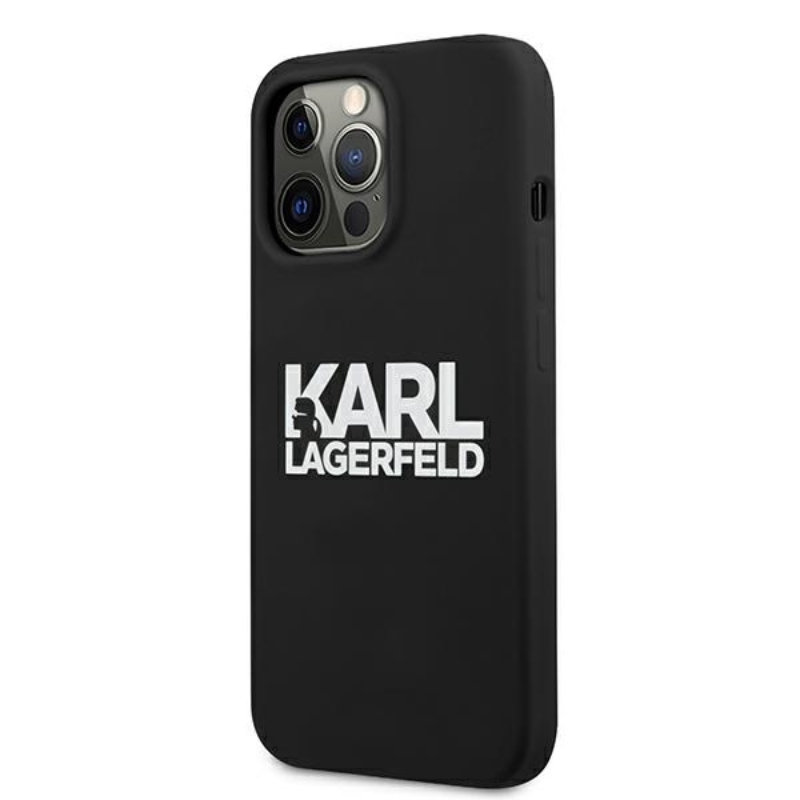 Karl Lagerfeld Silicone Stack Logo - Etui iPhone 13 Pro (czarny)