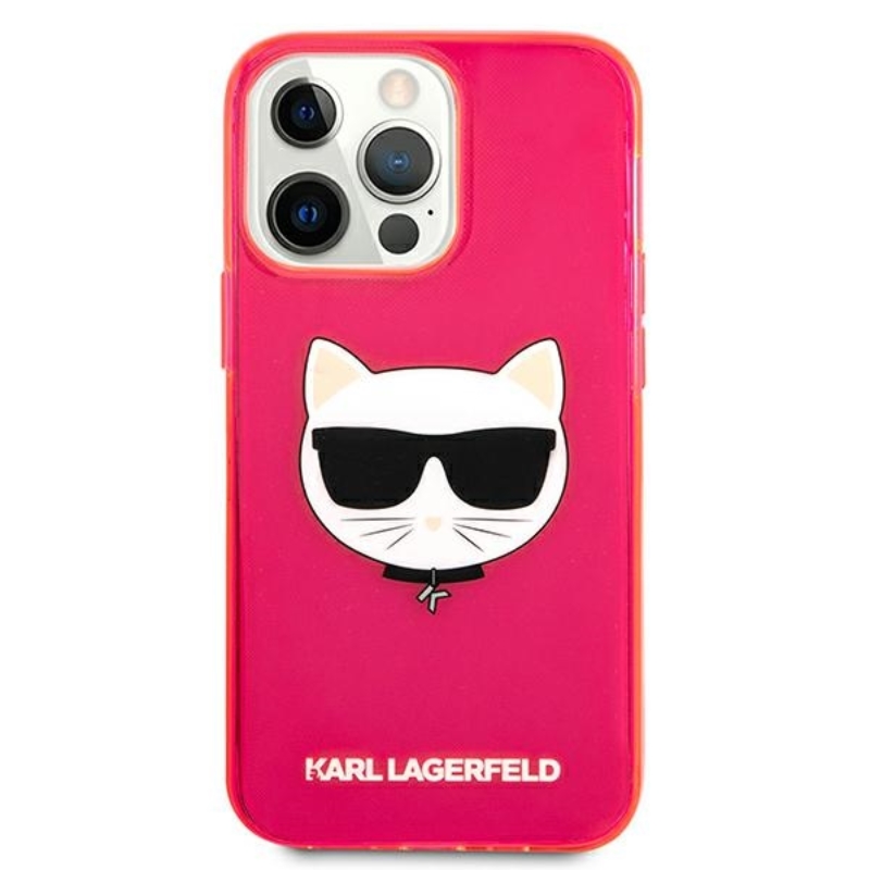 Karl Lagerfeld Choupette Head - Etui iPhone 13 Pro Max (fluo różowy)