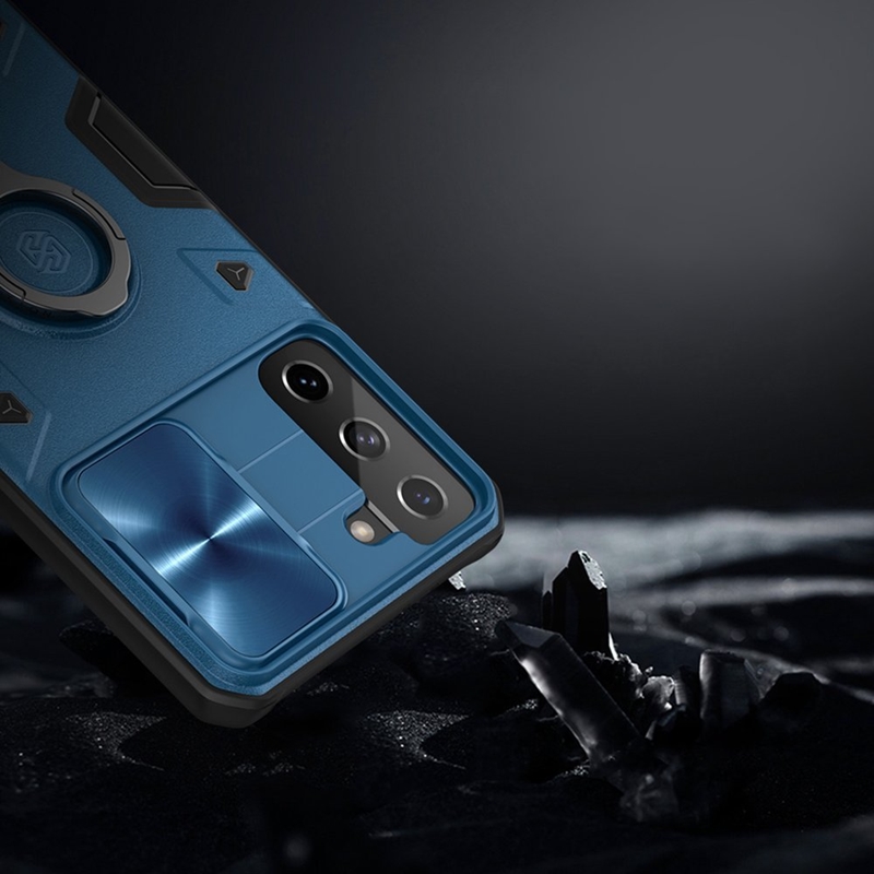 Nillkin CamShield Armor - Etui Samsung Galaxy S21+ z osłoną aparatu (Blue)