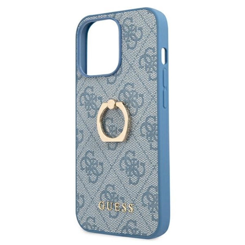 Guess 4G Ring Case - Etui iPhone 13 Pro (niebieski)