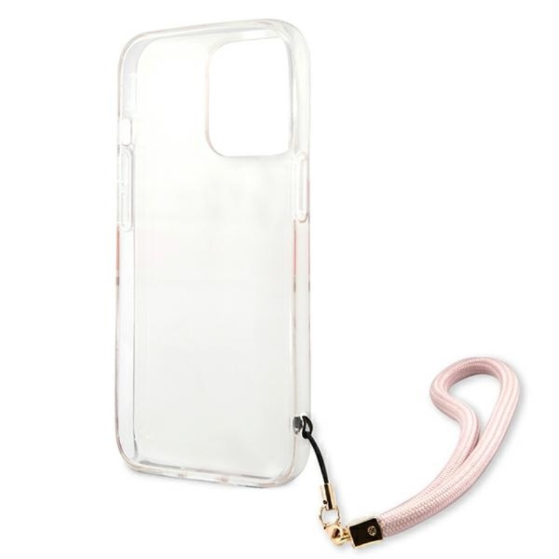 Guess Marble Strap - Etui iPhone 13 Pro (różowy)