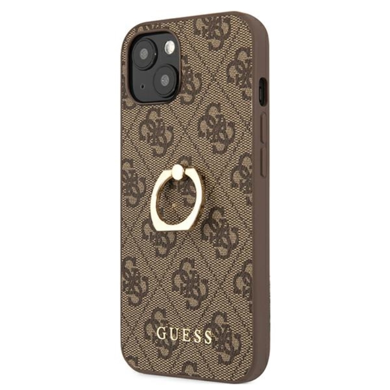 Guess 4G Ring Case - Etui iPhone 13 (brązowy)
