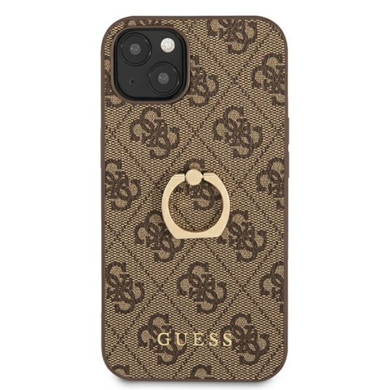 Guess 4G Ring Case - Etui iPhone 13 (brązowy)
