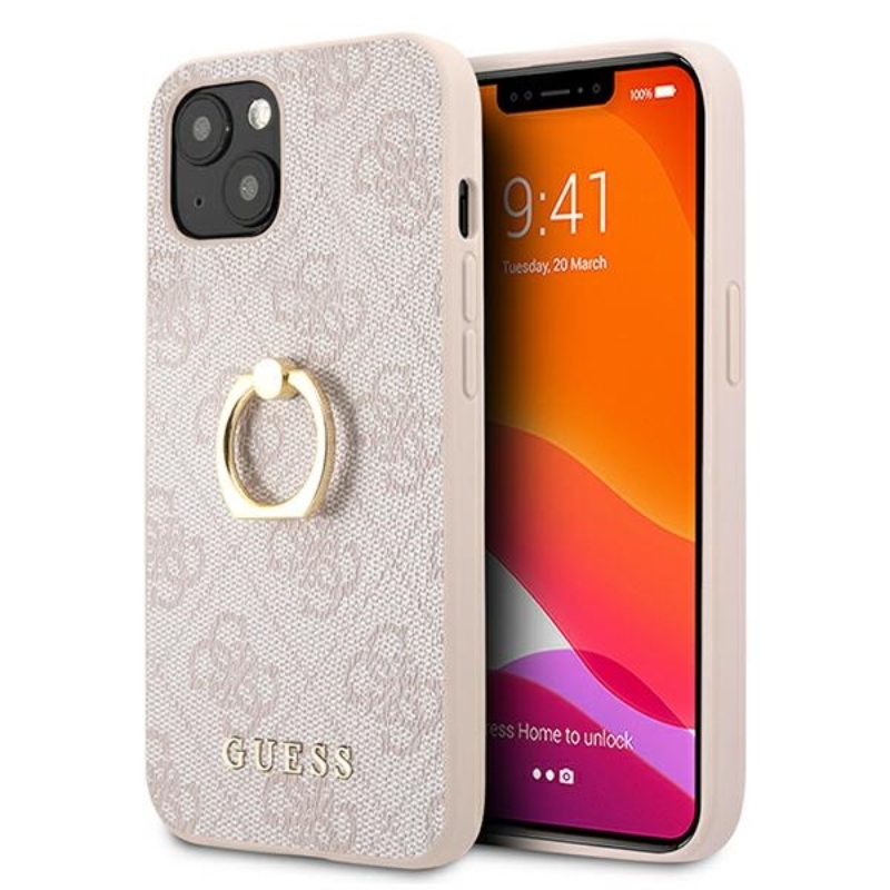Guess 4G Ring Case - Etui iPhone 13 mini (różowy)