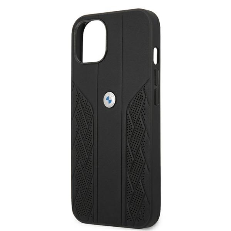 BMW Leather Curve Perforate HC - Etui iPhone 13 mini (czarny)