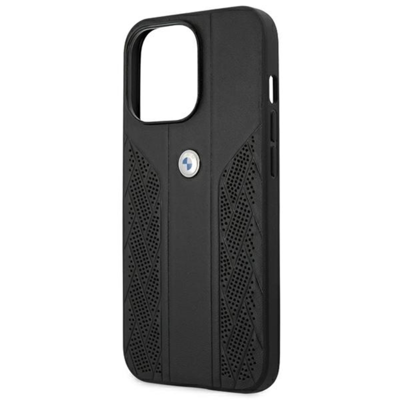 BMW Leather Curve Perforate HC - Etui iPhone 13 Pro Max (czarny)