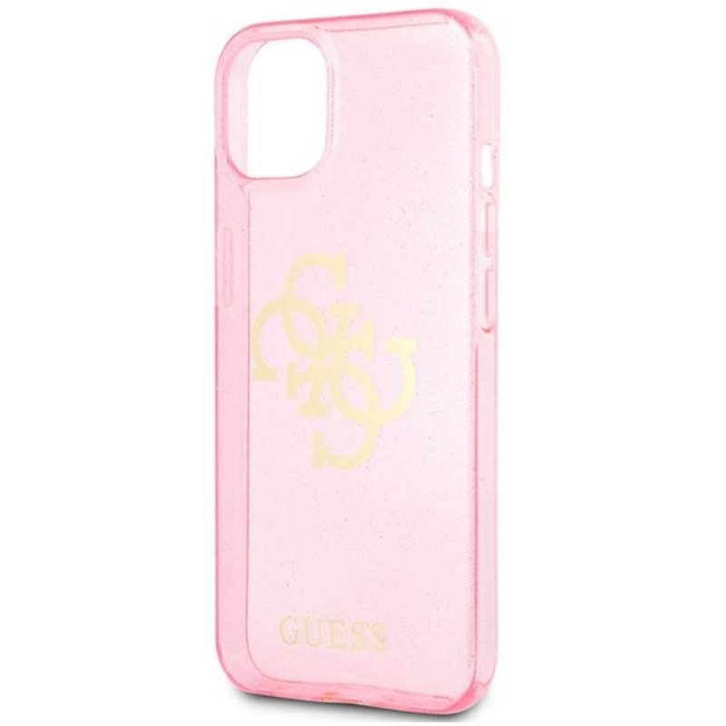 Guess Glitter 4G Big Logo - Etui iPhone 13 (różowy)