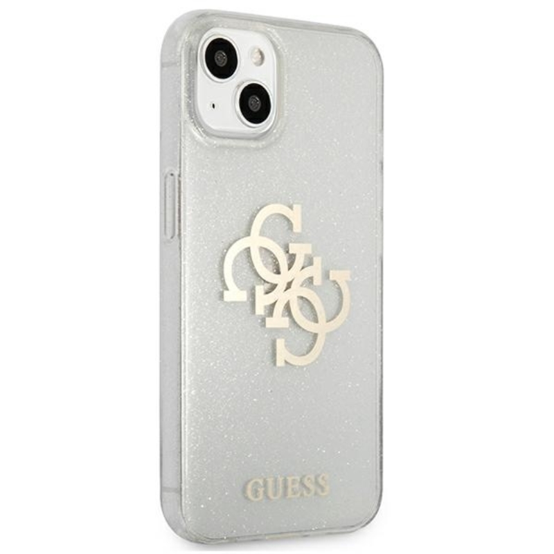 Guess Glitter 4G Big Logo - Etui iPhone 13 (przezroczysty)
