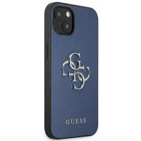 Guess Saffiano 4G Big Silver Logo - Etui iPhone 13 (niebieski)