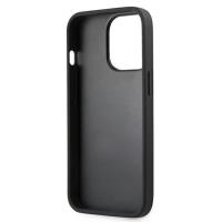 Guess Saffiano Metal Logo Stripes - Etui iPhone 13 Pro (szary)
