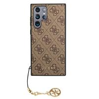 Guess 4G Charms Collection - Etui Samsung Galaxy S22 Ultra (brązowy)