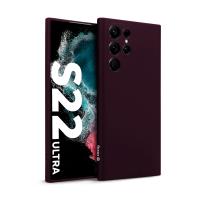 Crong Color Cover - Etui Samsung Galaxy S22 Ultra (burgundowy)