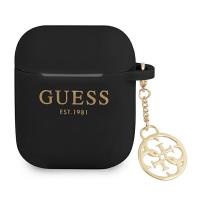 Guess 4G Charms Silicone Case  - Etui AirPods (Black)