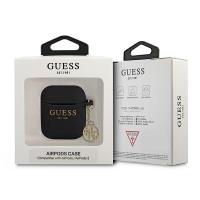 Guess 4G Charms Silicone Case  - Etui AirPods (Black)