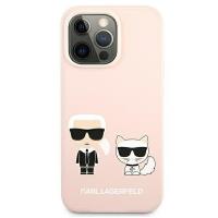 Karl Lagerfeld Slilicone Karl & Choupette Magsafe - Etui iPhone 13 Pro (różowy)