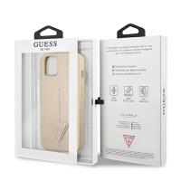 Guess Saffiano Triangle Logo Case – Etui iPhone 13 (beżowy)