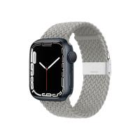 Crong Wave Band – Pleciony pasek do Apple Watch 38/40/41 mm (jasny szary)