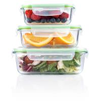 Alpina - zestaw trzech szklanych pojemników na żywność, lunchbox