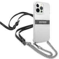 Guess 4G Silver Stripe Crossbody - Etui iPhone 13 Pro