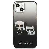 Karl Lagerfeld Gradient Ikonik Karl & Choupette - Etui iPhone 13 (czarny)