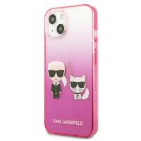 Karl Lagerfeld Gradient Ikonik Karl & Choupette - Etui iPhone 13 (różowy)