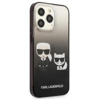 Karl Lagerfeld Gradient Ikonik Karl & Choupette - Etui iPhone 13 Pro Max (czarny)
