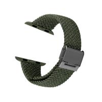 Crong Wave Band – Pleciony pasek do Apple Watch 42/44/45/49 mm (zielony)