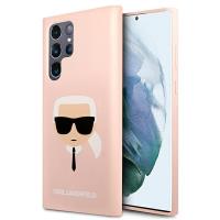 Karl Lagerfeld Silicone Ikonik Karl`s Head - Etui Samsung Galaxy S22 Ultra (różowy)