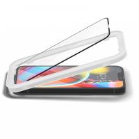 Spigen Alm Glass FC - Szkło hartowane do iPhone 13 / iPhone 13 Pro (Czarna ramka)