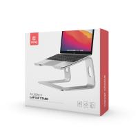 Crong AluBench – Aluminiowa podstawka do laptopa (grafitowy)