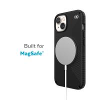 Speck Presidio2 Grip + MagSafe - Etui iPhone 14 Plus z powłoką MICROBAN (Black / Black / White)