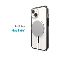 Speck Presidio Perfect-Clear with Impact Geometry + MagSafe - Etui iPhone 15 Plus / 14 Plus z powłoką MICROBAN (Clear / Black)