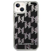 Karl Lagerfeld Monogram Liquid Glitter - Etui iPhone 14 (czarny)