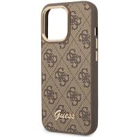 Guess 4G Metal Camera Outline Case – Etui iPhone 14 Pro (Brązowy)