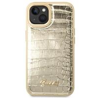 Guess Croco Collection – Etui iPhone 14 Plus (złoty)