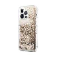 Guess Liquid Glitter Charms - Etui iPhone 14 Pro (złoty)