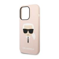 Karl Lagerfeld Silicone Ikonik Karl`s Head - Etui iPhone 14 Pro Max (różowy)