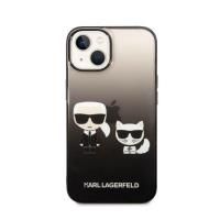 Karl Lagerfeld Gradient Ikonik Karl & Choupette - Etui iPhone 14 (czarny)