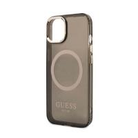 Guess Gold Outline Translucent MagSafe - Etui iPhone 13 (czarny)