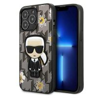 Karl Lagerfeld Iconic Karl Flower - Etui iPhone 13 Pro (szary)