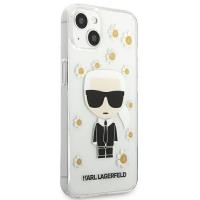Karl Lagerfeld Iconic Karl Flower - Etui iPhone 13 Mini (przezroczysty)