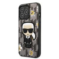 Karl Lagerfeld Iconic Karl Flower - Etui iPhone 13 Pro Max (szary)