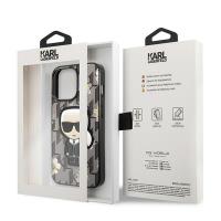 Karl Lagerfeld Iconic Karl Flower - Etui iPhone 13 Pro Max (szary)
